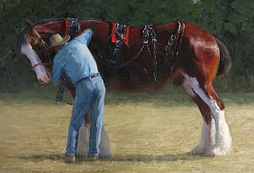 Partners - Clydesdale by Kathleen Dunphy
