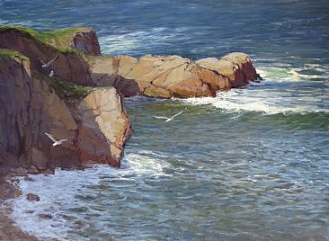 Sentinels of the Tide - California Coast by Kathleen Dunphy