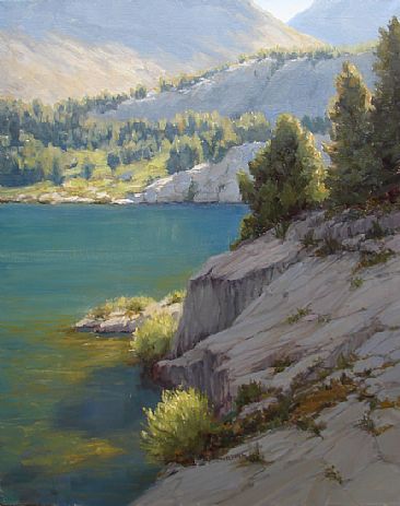 Alpine Emerald - Cooney Lake, one of a series of lakes known as Virginia Lakes in the Sierras Nevada Mountains of Claifornia by Kathleen Dunphy