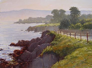 Clear Day - The Coast of California in Pacific Grove by Kathleen Dunphy