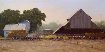 Hay and Holsteins - Dairy in Lodi, California by Kathleen Dunphy