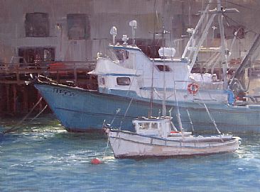 Seafaring - Working boats in the Monterey Harbor by Kathleen Dunphy