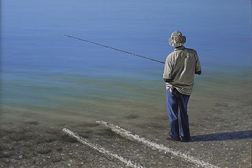 Gone Fishin' - Fisherman in Boca Grande by Del-Bourree Bach