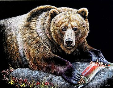 Snack Time - grizzly by Cynthie Fisher