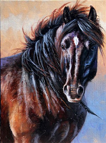 The Black Stud - horse by Cynthie Fisher