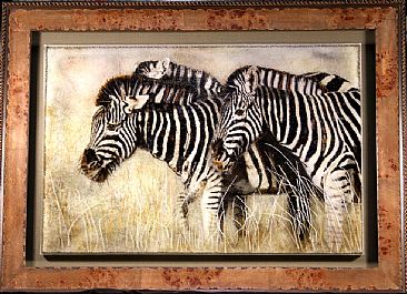 Equus Burchelli - Family - Zebra by Kathleen Sheard