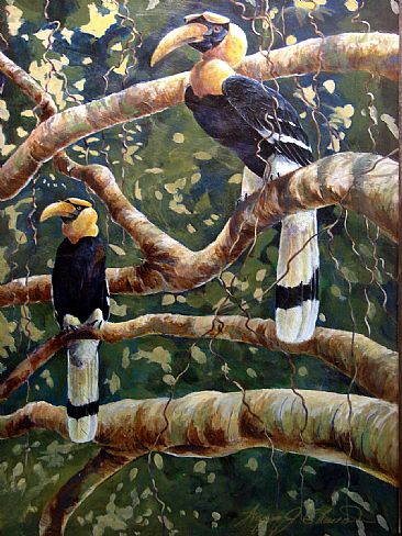 Tropical Bird Painting on Tropical Birds   Painting   Nature Art By Wayne Chunat