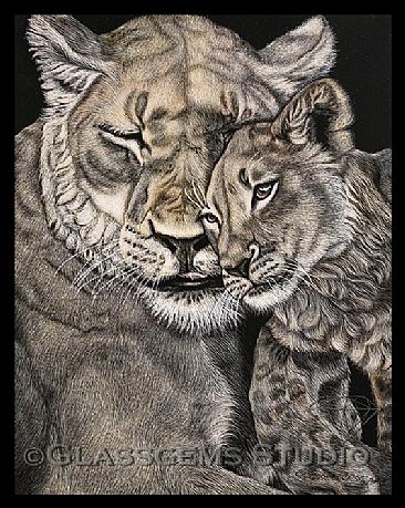Pride and Glory - African Lion and Cub by Gemma Gylling