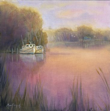 Morning'sBlush - Boats by Dianne Munkittrick