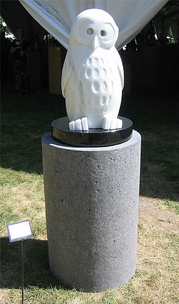 See Through Other Eyes:  Spotted Owl - Endangered species, Spotted Owl interactive sculpture. by Ellen Woodbury