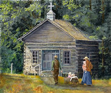 Preacher's Family - Country Church by Taylor White