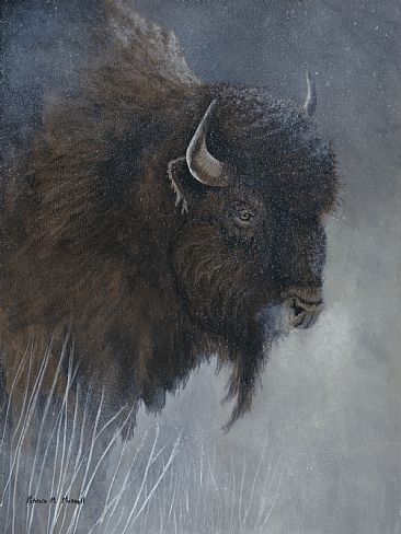 Winters Breath - Woods Bison by Patricia Mansell