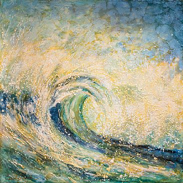 Pacifique - Giant ocean wave, surf by Carrie Goller