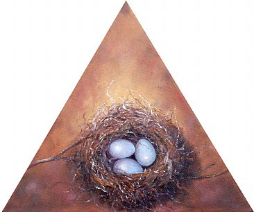 Troika - Nest with eggs by Carrie Goller