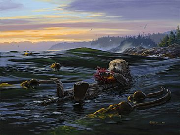 Sea Otter: Putting His Feet Up -  by Mark Hobson