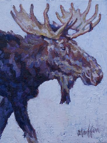 Moosu - moose,Mother,animal,wildlife,Snake River,landscape by Patricia Griffin