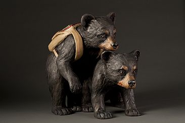 bear boys - Black bears by Cindy Billingsley