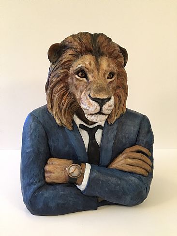 Lion Businessman - lion  by Cindy Billingsley