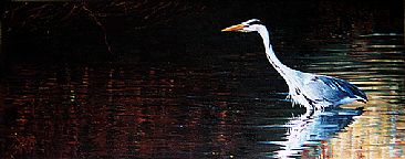 Great Expectations - Bird, heron by Susan Jane Lees