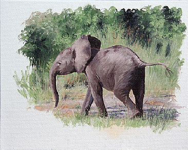 Paseka - African elephant by Susan Jane Lees