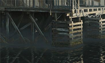 Swallows of Misty Wharf - Barn Swallows by Josh Tiessen