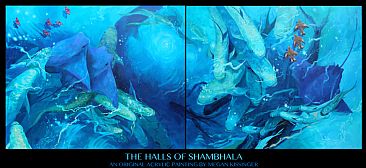 The Halls Of Shambhala—Migration Over and Around the Gulf of Mexico - Monarch Butterfly, Tarpon, Stingray, migrating birds and fish by Megan Kissinger