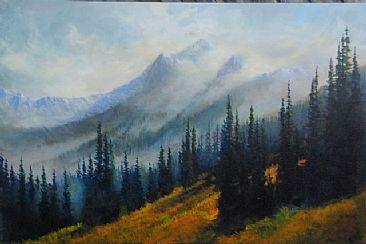 Mountain Mist - Hiking in the Columbia Valley by Murray Phillips
