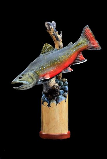 Male Brook trout - Male Brook trout in spawning color... by Yves Laurent