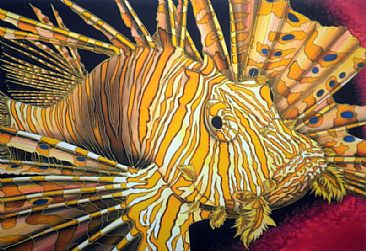 Golden Beauty - Lionfish by Kim Toft