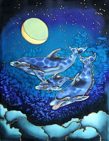 New Moon Family - Dolphins by Kim Toft