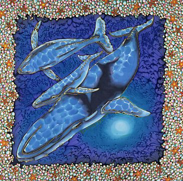 Blue Moves - Humpback Whales by Kim Toft