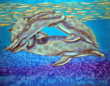 Daring Dolphins - Bottlenose Dolphins by Kim Toft
