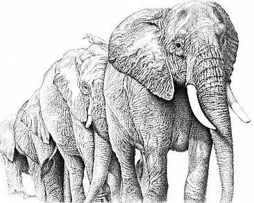 Elephants of Kilimanjaro - Elephant by Becci Crowe