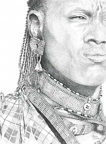 Proud Warrior - Maasai Warrior by Becci Crowe