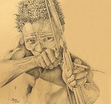 The Hunter - San Bushman by Becci Crowe