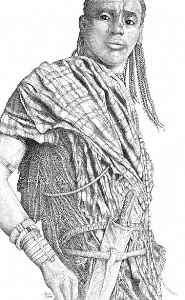 The Guardian - Maasai Warrior by Becci Crowe