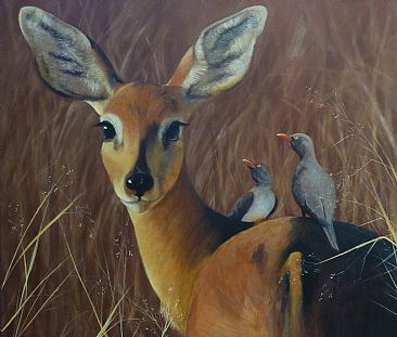 You take the right ear I'll take the left - SOLD - Impala by Paula Wiegmink