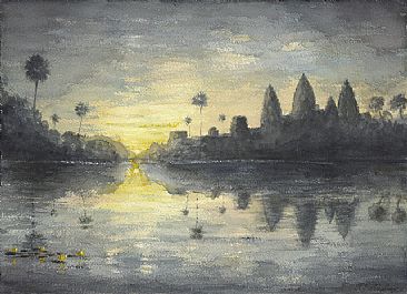 5:30 AM Sunrise at Angkor Wat, Cambodia -  by Krish Krishnan