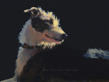 Zulu - Lurcher, Dog by Amy Larson