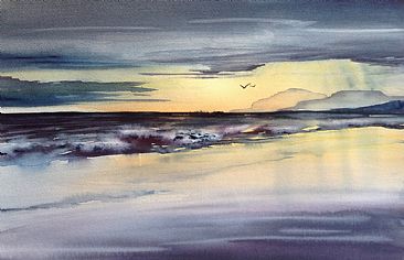 Open Eyes - Beach seascape at sunrise by Sandi Lear