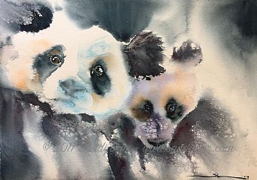 Panda'd Two - Giant Pandas30 by Sandi Lear