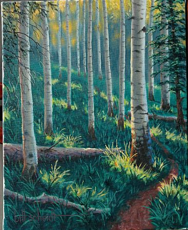 Aspen Glade - Aspen trees by Bill Scheidt