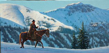 Cold Trail - Cowboy by Bill Scheidt