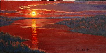 Big River Sunset - Sunset on the River by Bill Scheidt