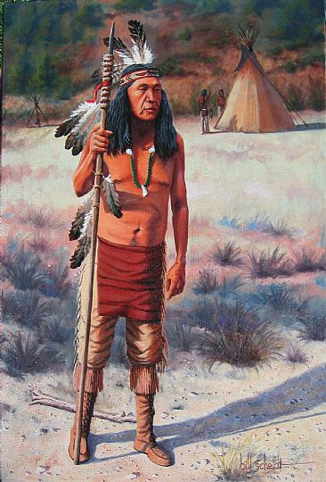 Standing Bear - Apache warrior by Bill Scheidt