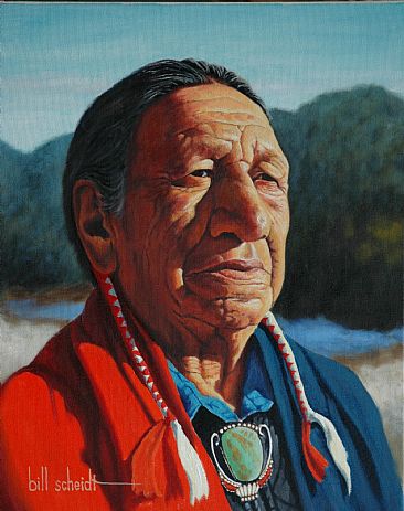 Taos Man - Native American by Bill Scheidt