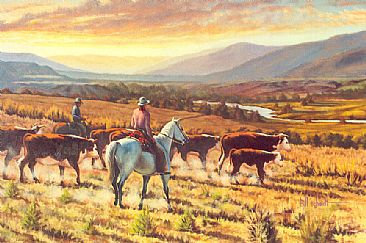 Good Water - Cattle Drive by Bill Scheidt