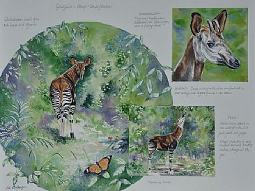 Okapi Design - animal by Sue Stolberger