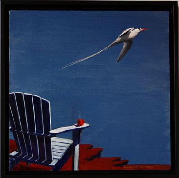 Red-billed Tropicbird and Coffee -  by Candy McManiman