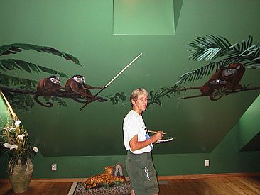 South America Wildlife Mural - Jungle theme by Candy McManiman